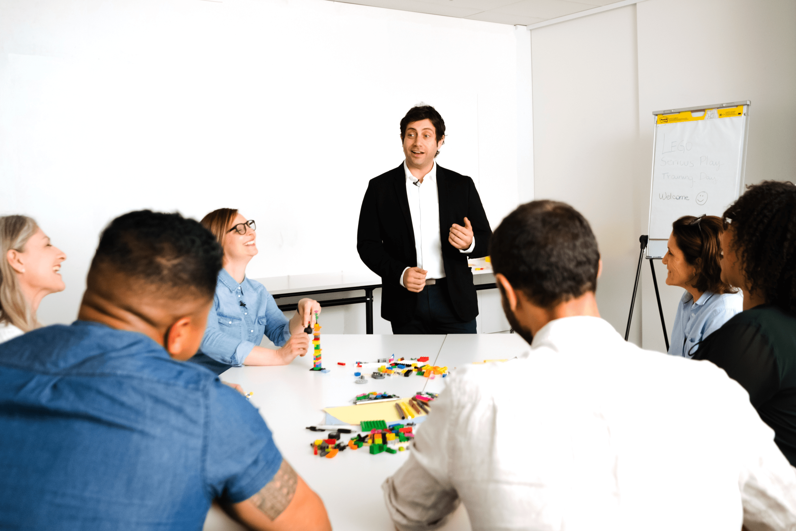 A LEGO model representing a team's hidden assumptions about a project.