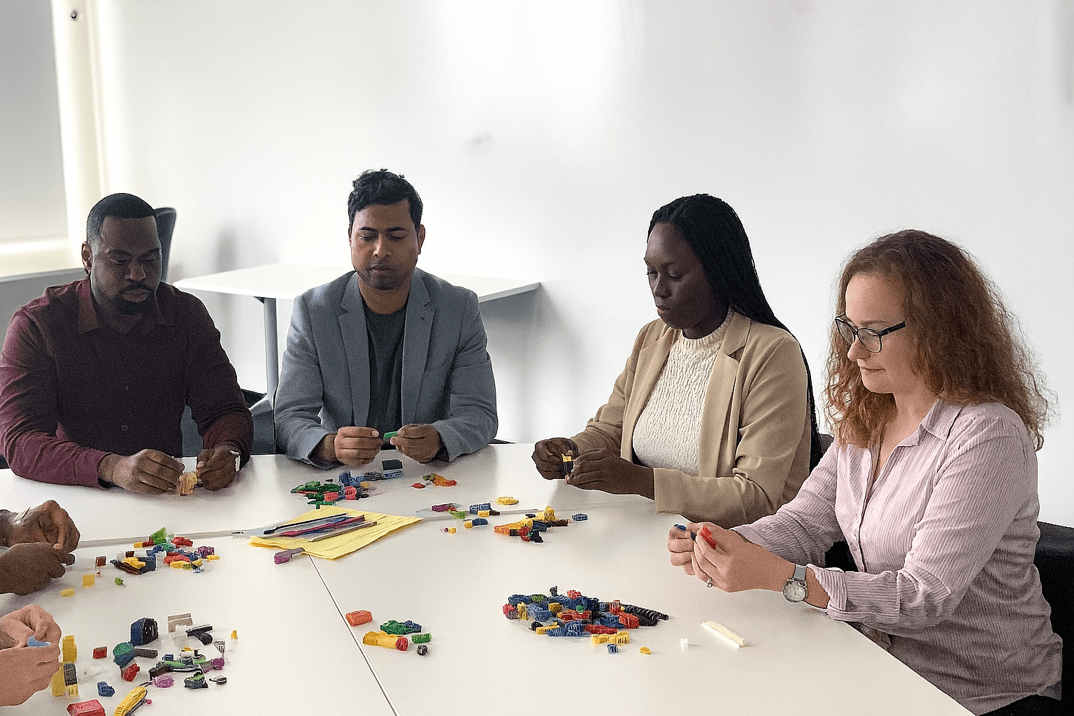 A LEGO model representing a complex idea or strategy.