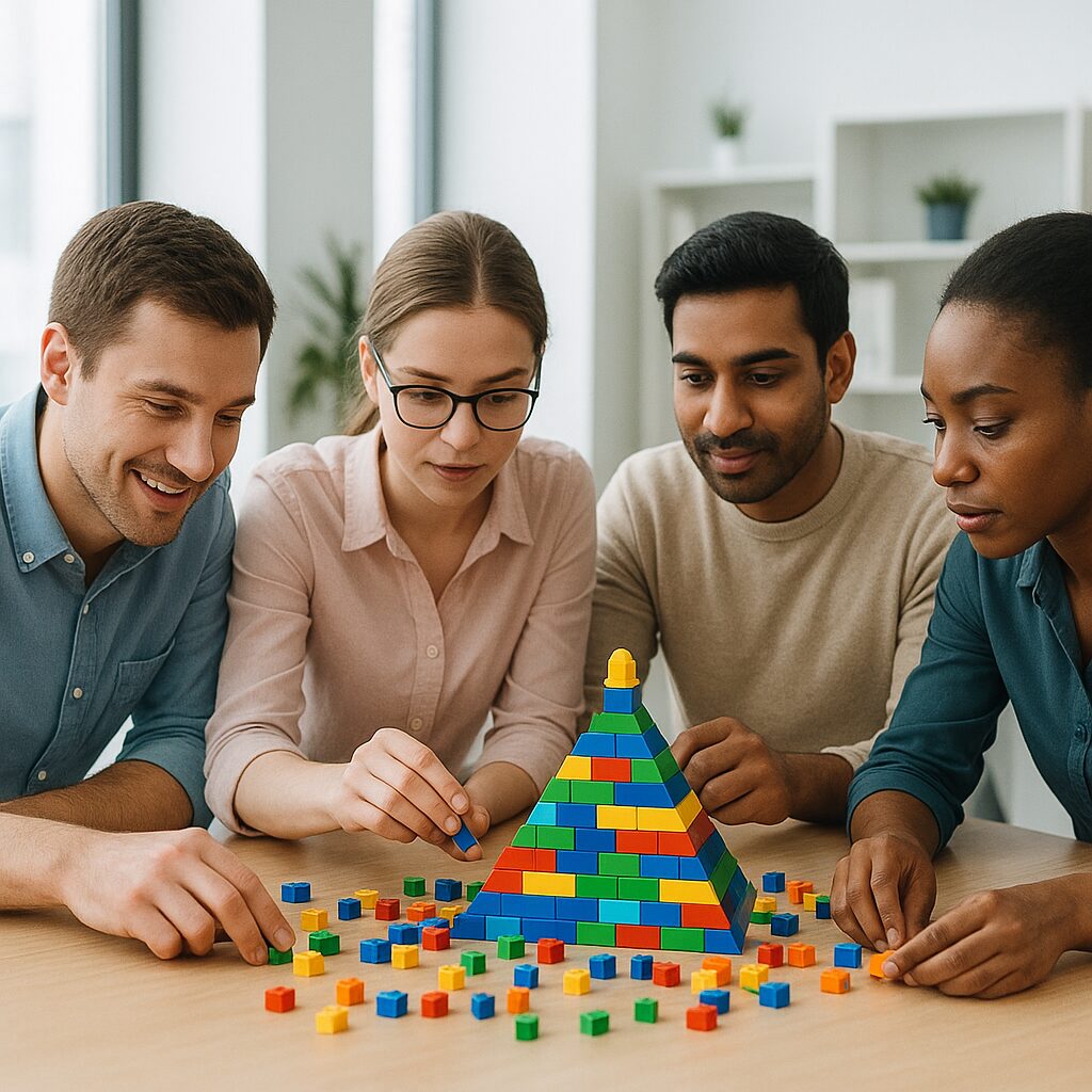 A LEGO model showing a fortified structure, symbolizing a well-planned, risk-mitigated project.