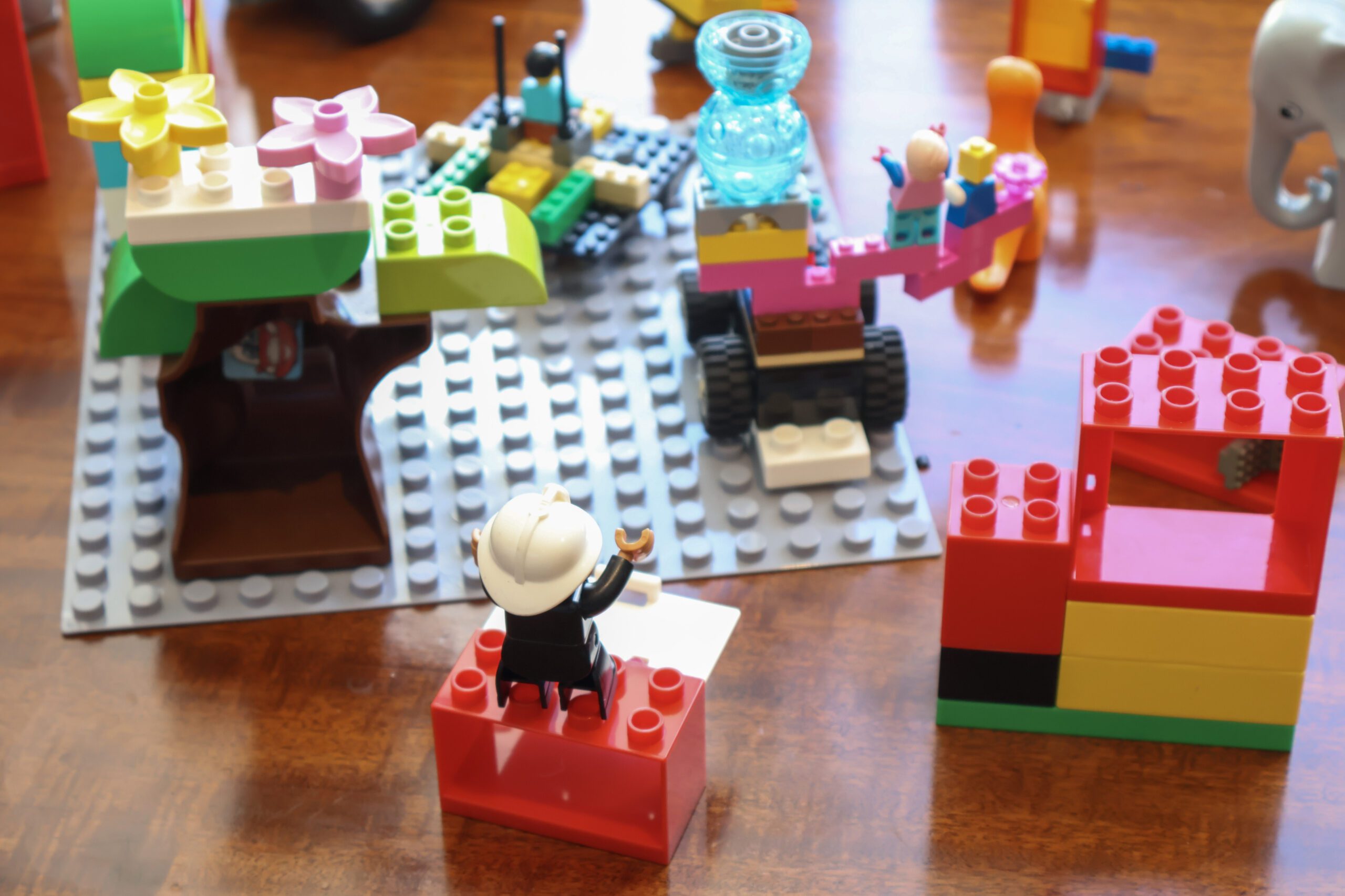 A LEGO model visualizing the complex logic of organizational transformation.